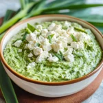 Bärlauch-Dip mit Feta & Frischkäse