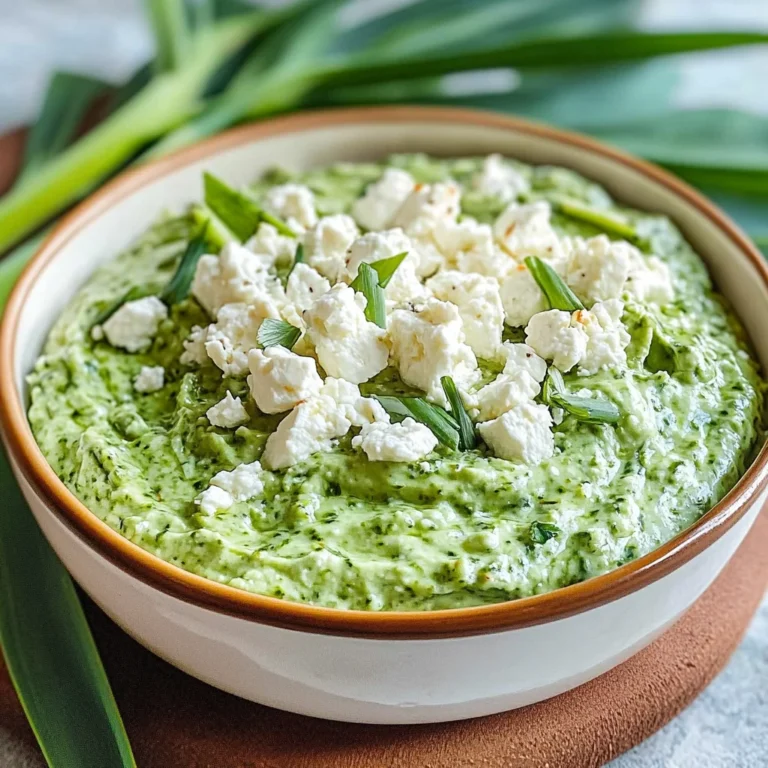 Bärlauch-Dip mit Feta & Frischkäse