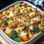 Farbenfroher Gemüse-Hack-Auflauf