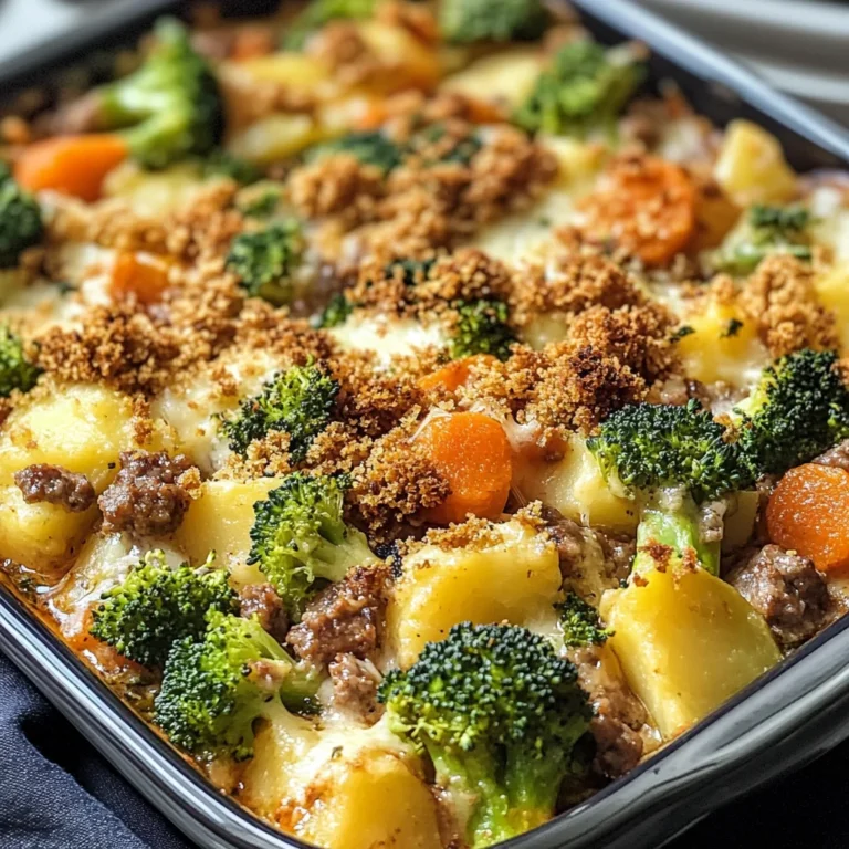 Farbenfroher Gemüse-Hack-Auflauf