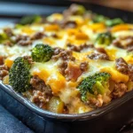 Fitness Auflauf mit Brokkoli und Hackfleisch