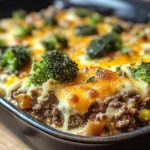 Fitness Auflauf mit Brokkoli und Hackfleisch