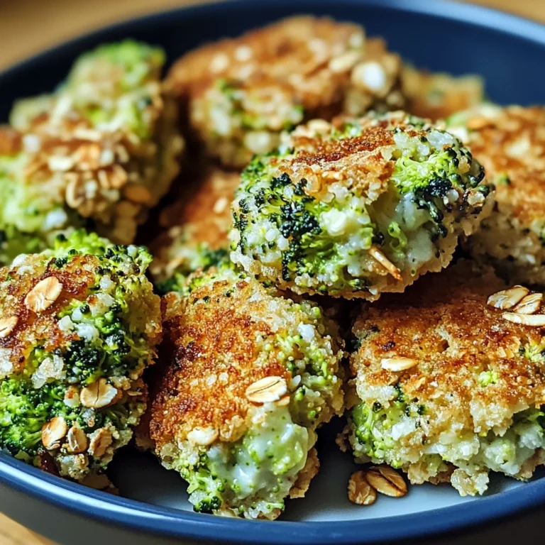 Gesunde Brokkoli Nuggets mit Haferflocken