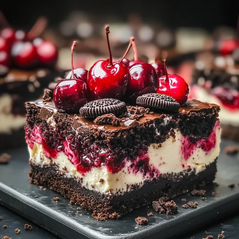 Käsekuchen Brownies mit Kirschen