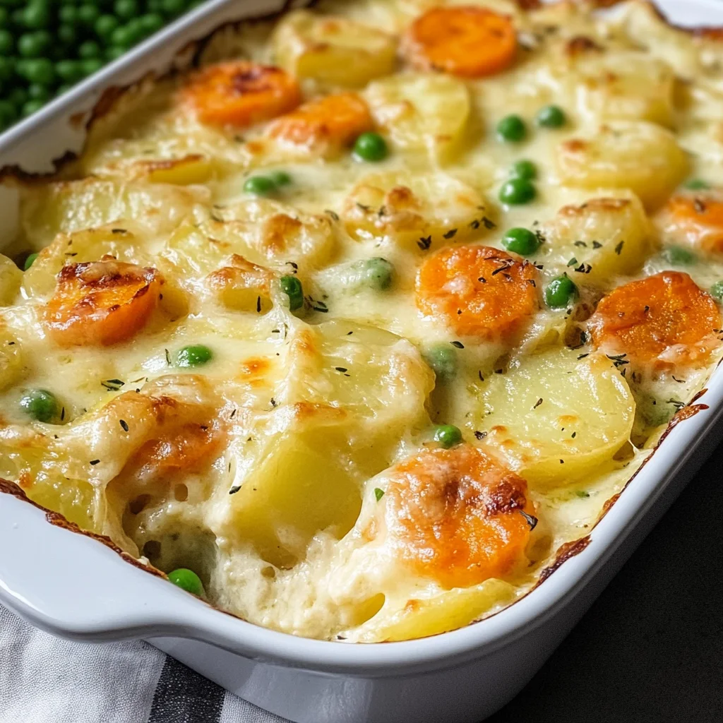 Kartoffelauflauf mit Gemüse