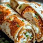 Knusprige, Käsige Knoblauch-Hühnchen-Wraps