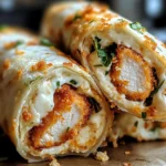 Knusprige, Käsige Knoblauch-Hühnchen-Wraps