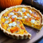 Kürbis-Quiche mit Feta