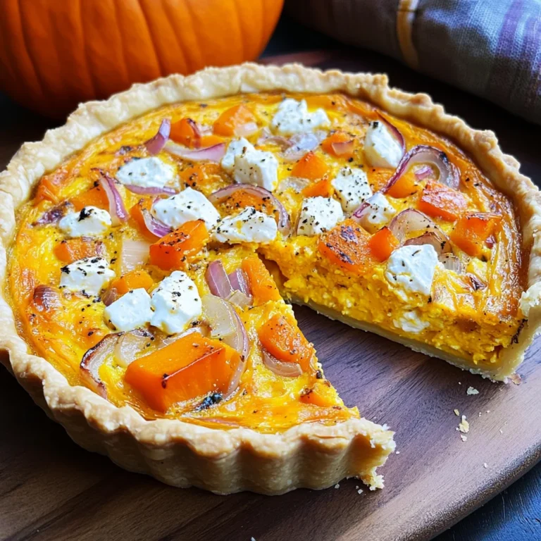 Kürbis-Quiche mit Feta