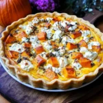 Kürbis-Quiche mit Feta