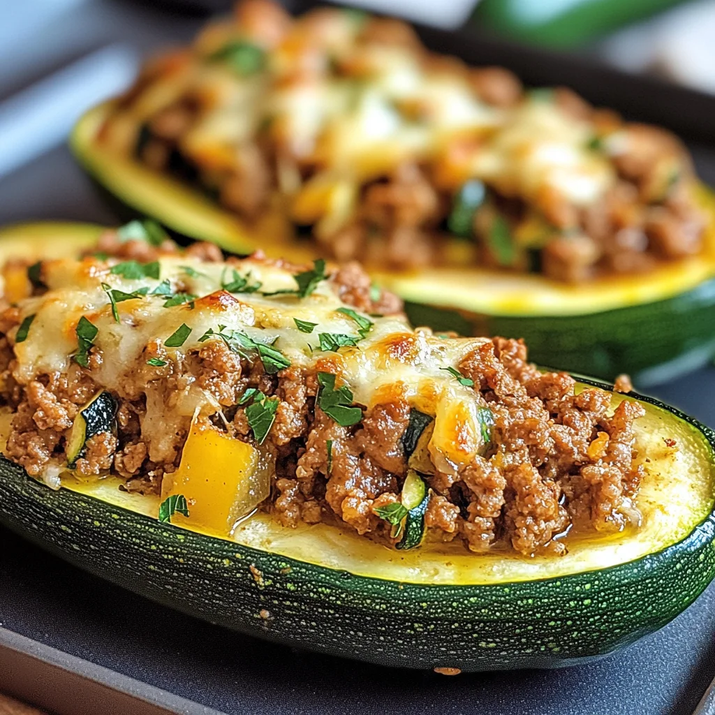 Zucchini gefüllt mit Hackfleisch Rezept