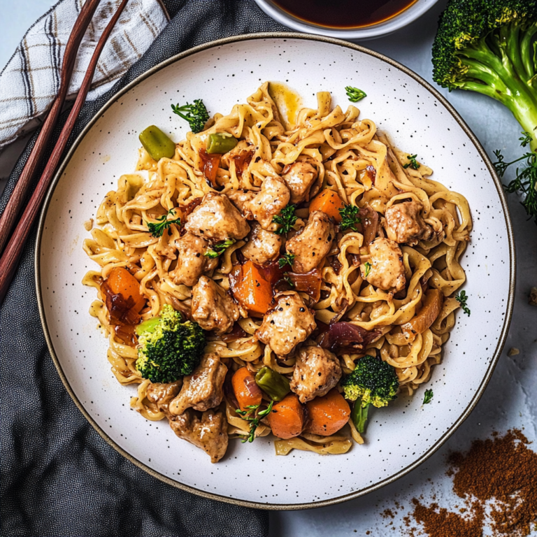 Perfekte Bratnudeln mit Huhn & Gemüse – Schnell & Lecker!