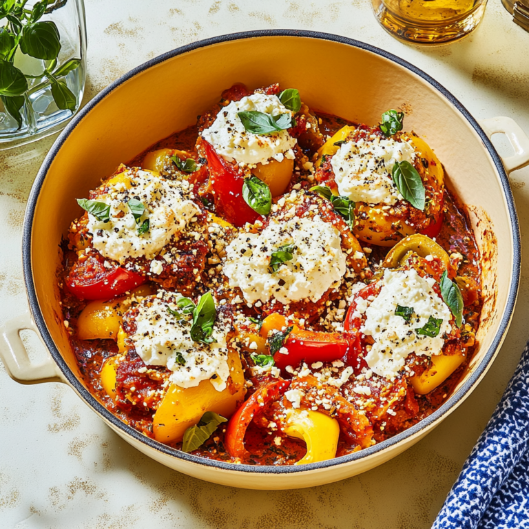 Verführerische Gefüllte Paprika Vegetarisch mit Reis & Feta
