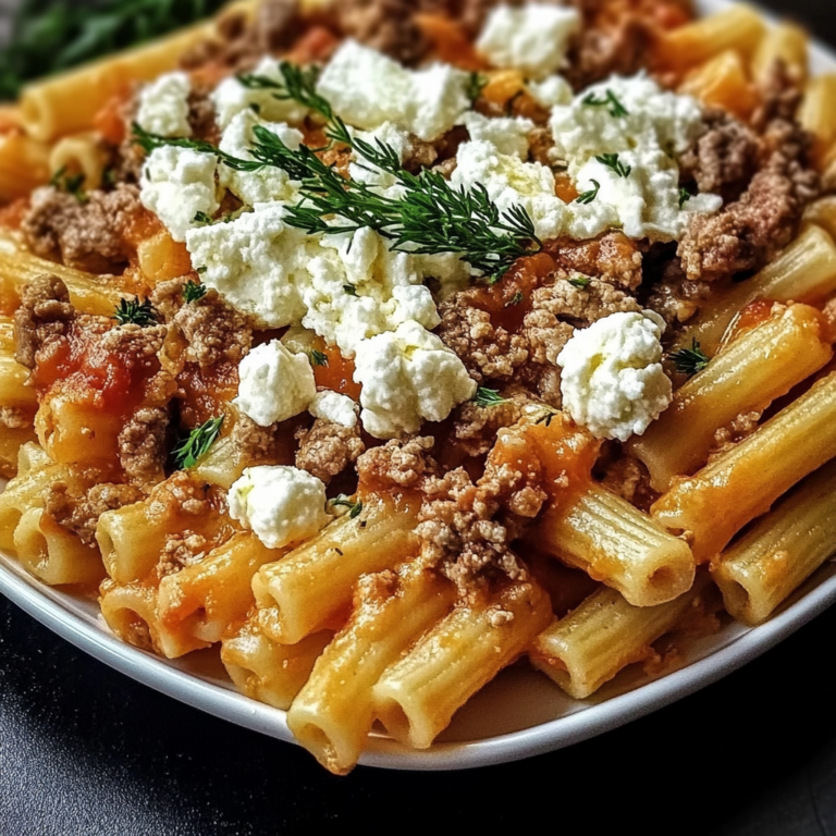 Unwiderstehlicher Griechischer Nudel-Auflauf mit Feta