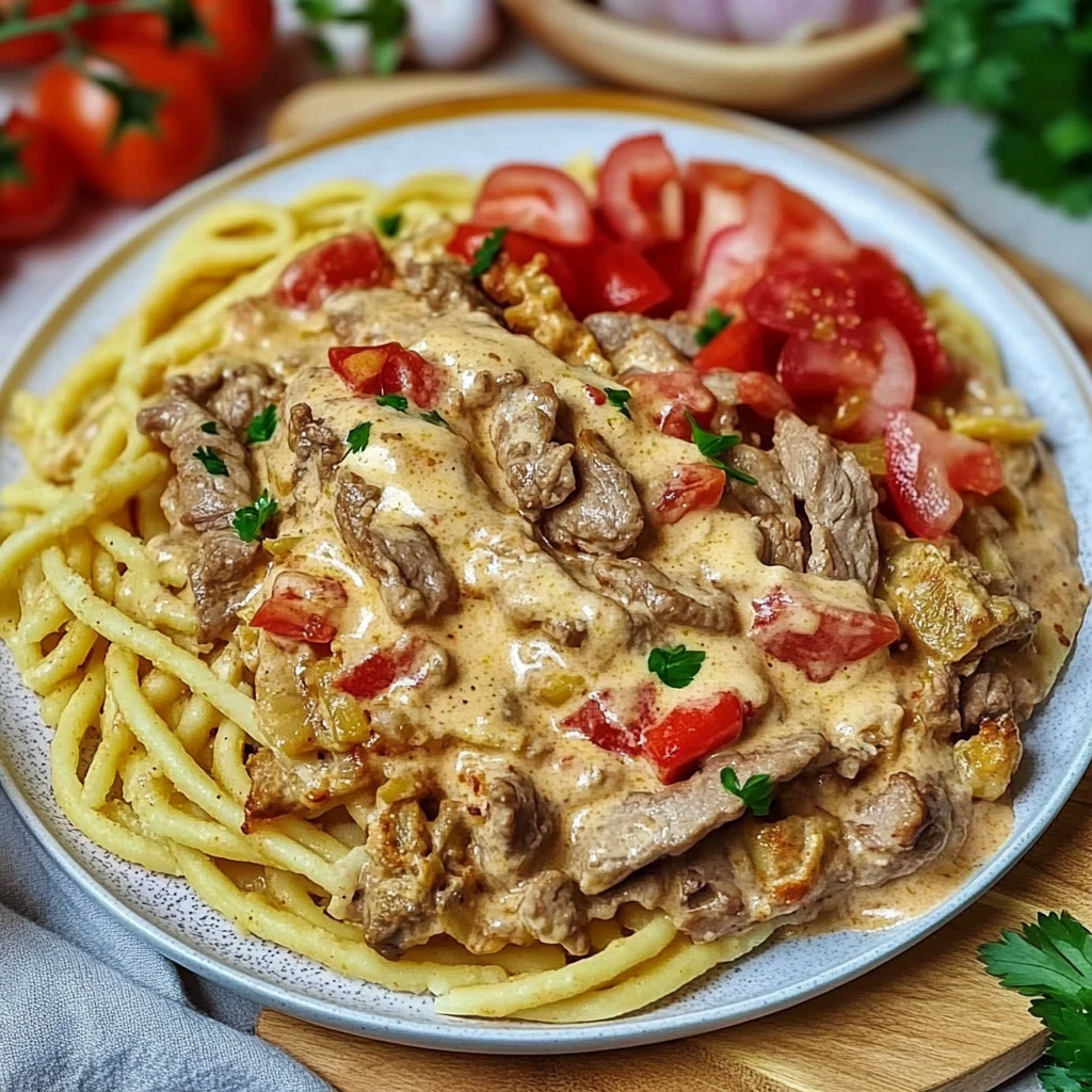 Unglaubliche Gyros Pfanne mit Soße – würzig und lecker!