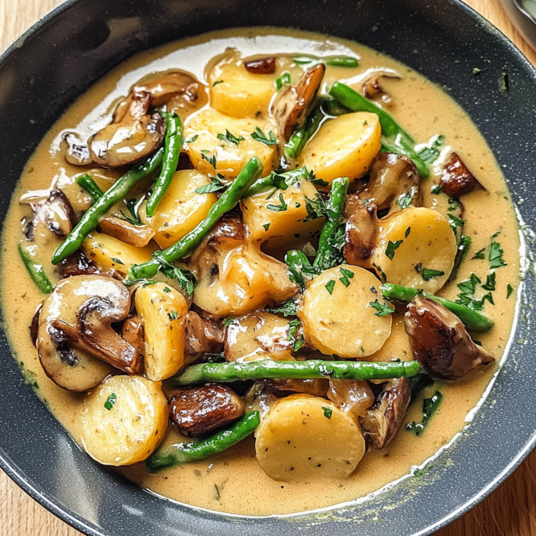 Verführerische Kartoffel-Pilz-Pfanne mit Bohnen Rezept