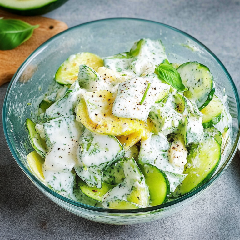 Leckerer Gurkensalat mit Joghurt Dressing – Erfrischend &…