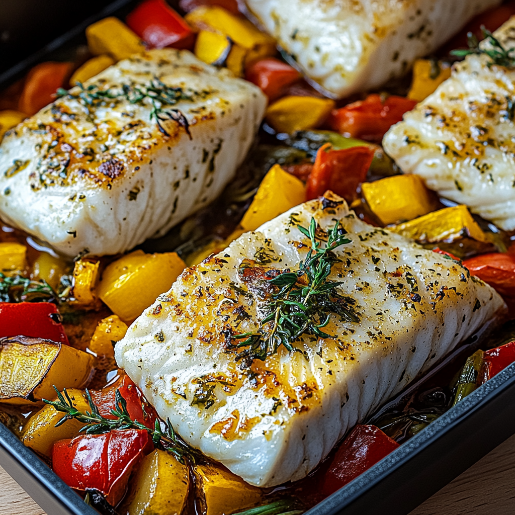Einfaches Rezept für mediterran gebackene Fischfilets