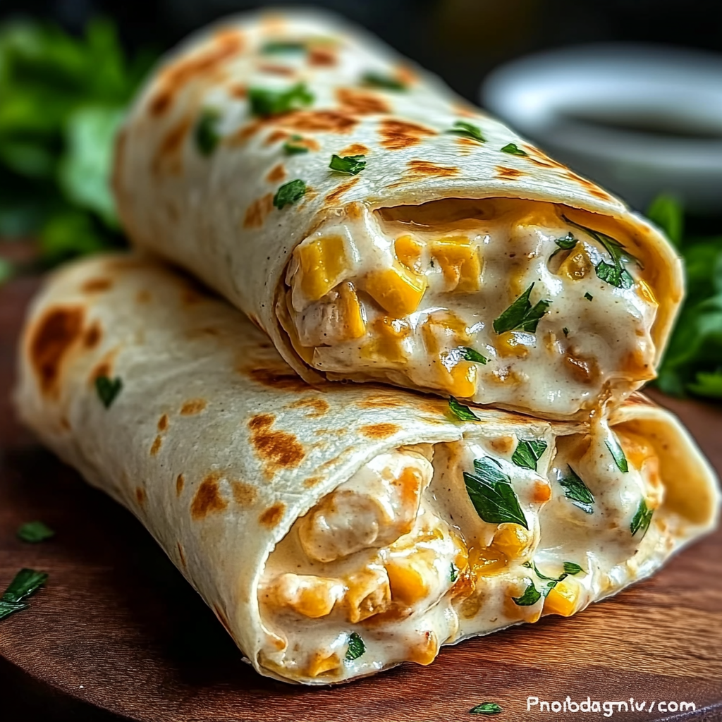 Schnelle Käse-Knoblauch-Hähnchen-Wraps – Einfach & Lecker!