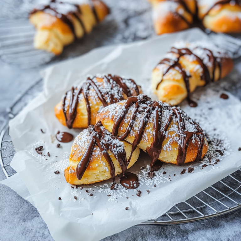 Verführerische Schokohörnchen mit Nutella selbstgemacht