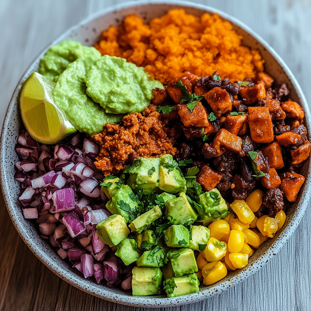 Köstliche Süßkartoffel Burrito Bowl – Einfach & Nährstoff…