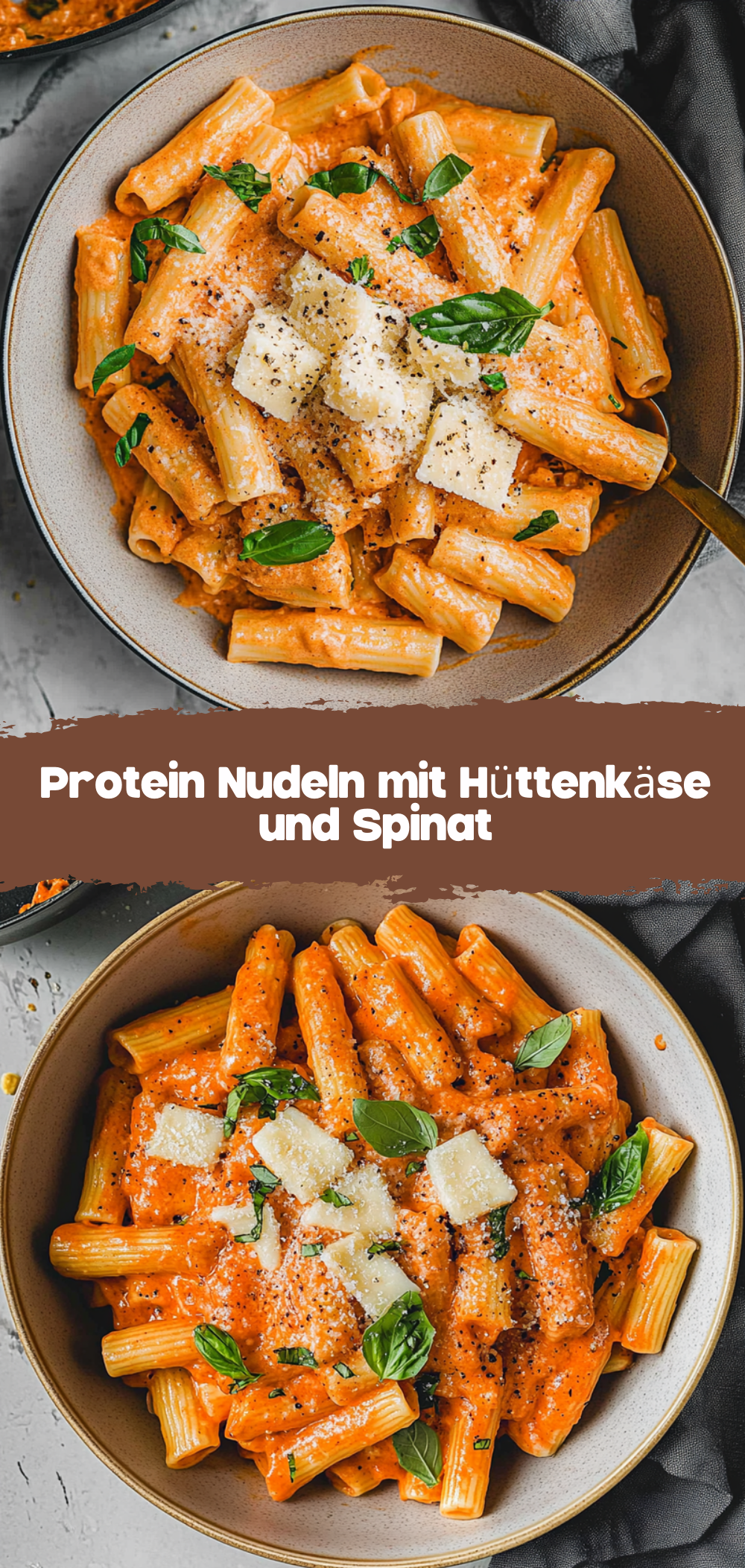 Protein Nudeln mit Hüttenkäse