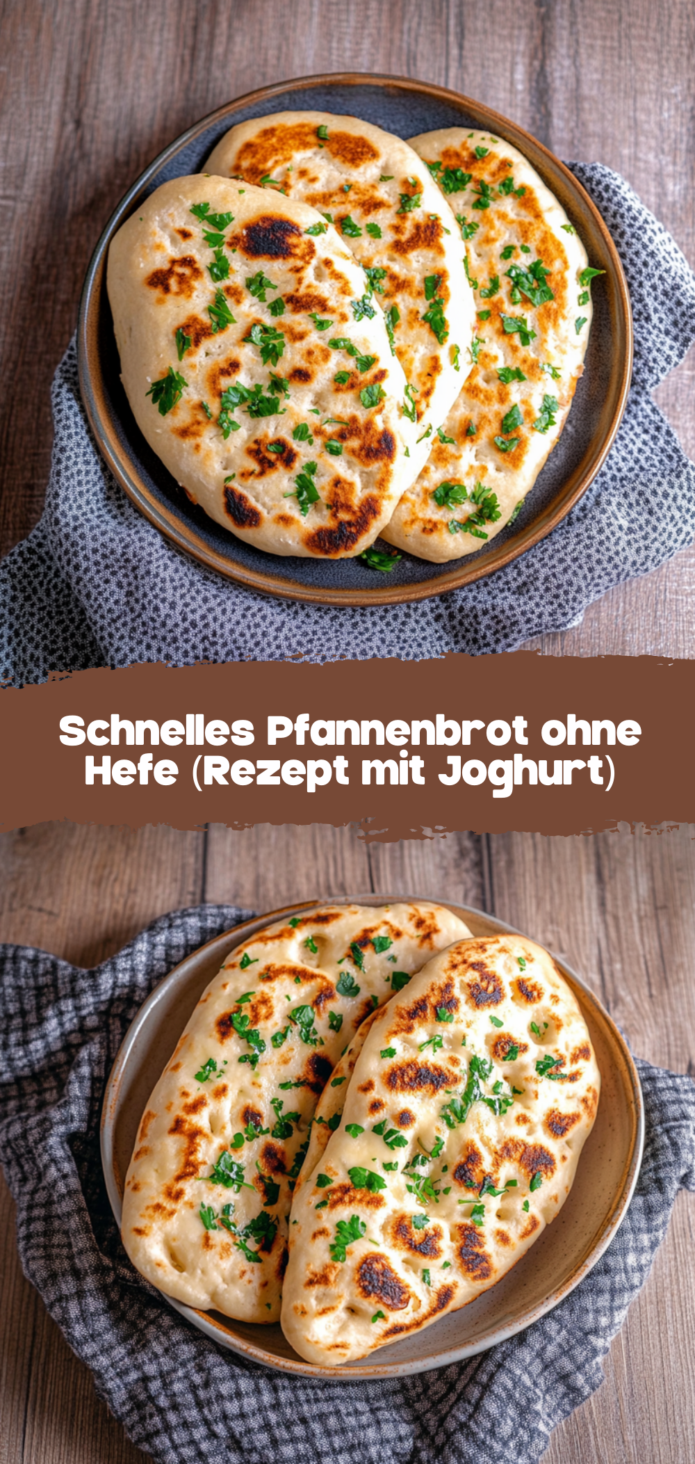 Schnelles Pfannenbrot ohne Hefe (Rezept mit Joghurt)
