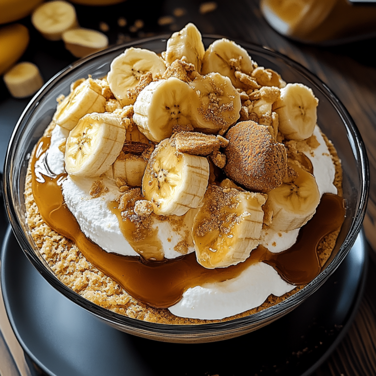 Verführerischer Biscoff-Bananenpudding mit Karamell genießen
