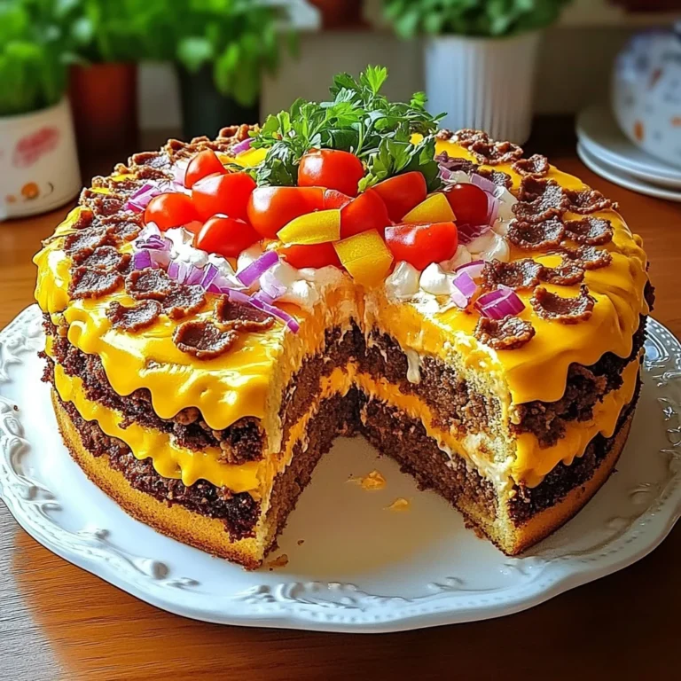 Cheeseburger-Torte: Das perfekte Festessen für alle!