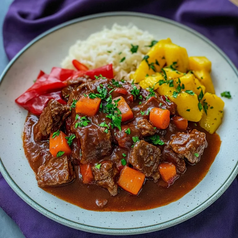 Einfaches Rindergulasch mit Paprika und Möhren: Herzhaft …