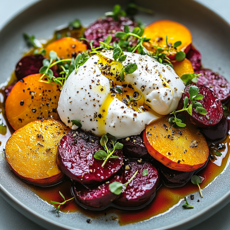 Gebratene Rote Bete & Karotten mit Burrata – Gesund & Lec…