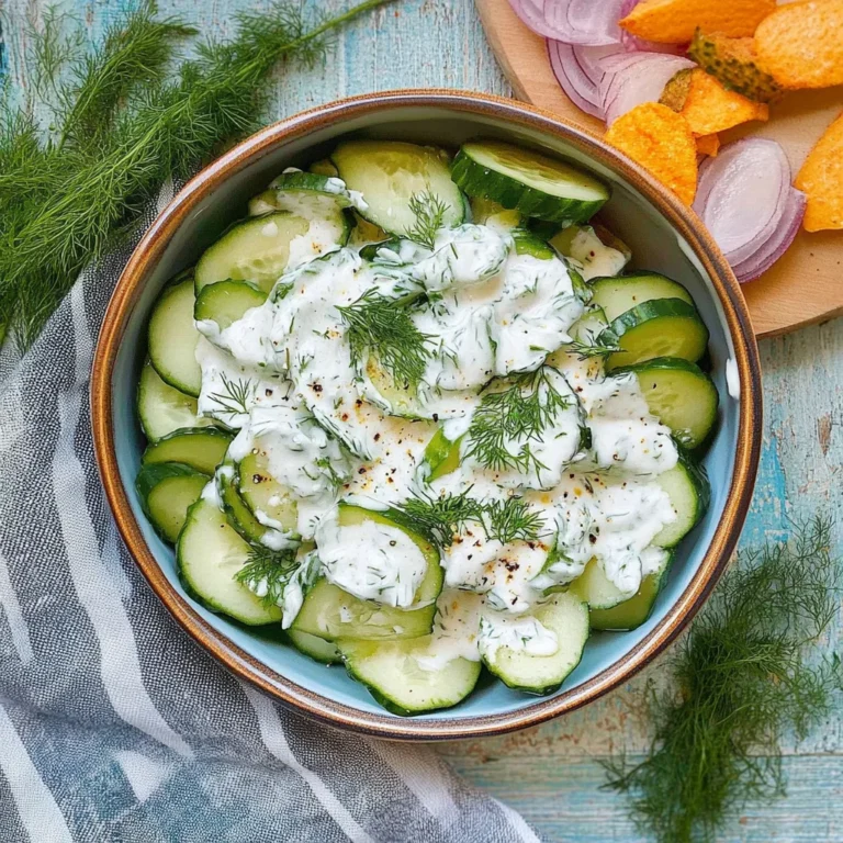 Gurkensalat mit Joghurt-Dressing: Erfrischend und cremig