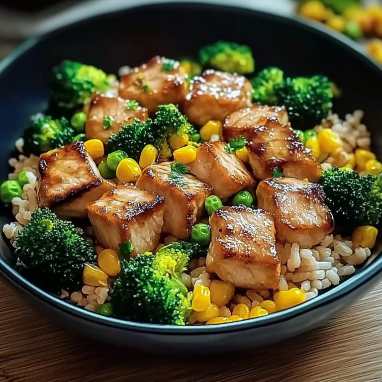 Hähnchen-Reis-Pfanne mit Brokkoli und Mais: Schnell & Lecker