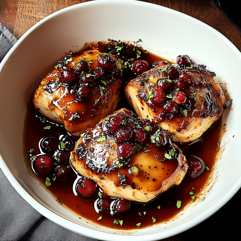 Verführerisches Hähnchen mit Preiselbeer-Balsamico-Glasur