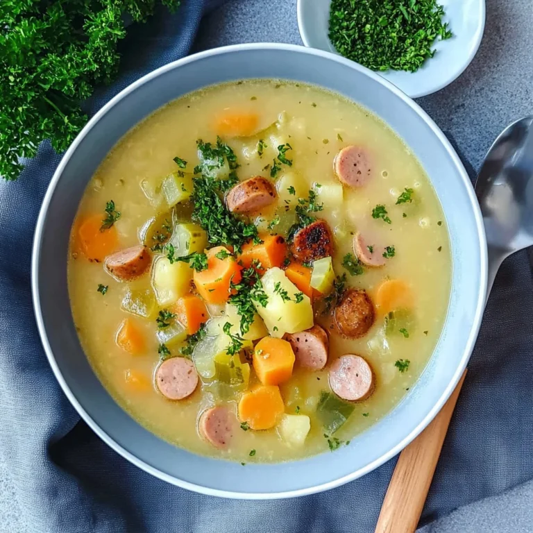 Omas Kartoffelsuppe mit Würstchen: Herzhaft und wärmend