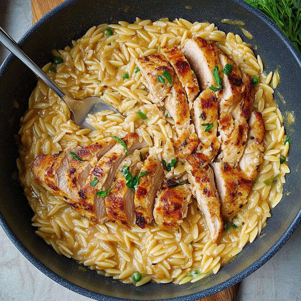 One Pot Orzo Pasta mit Hähnchen: Einfaches Soulfood