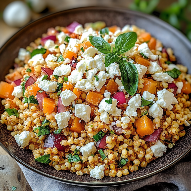 Verführerischer Orientalischer Rote Linsen Salat mit Feta