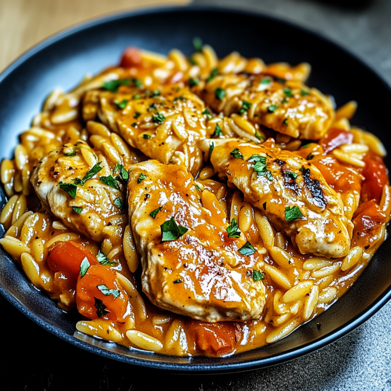 Die beste Orzo-Pfanne mit Paprikahuhn – Schnell & Lecker!