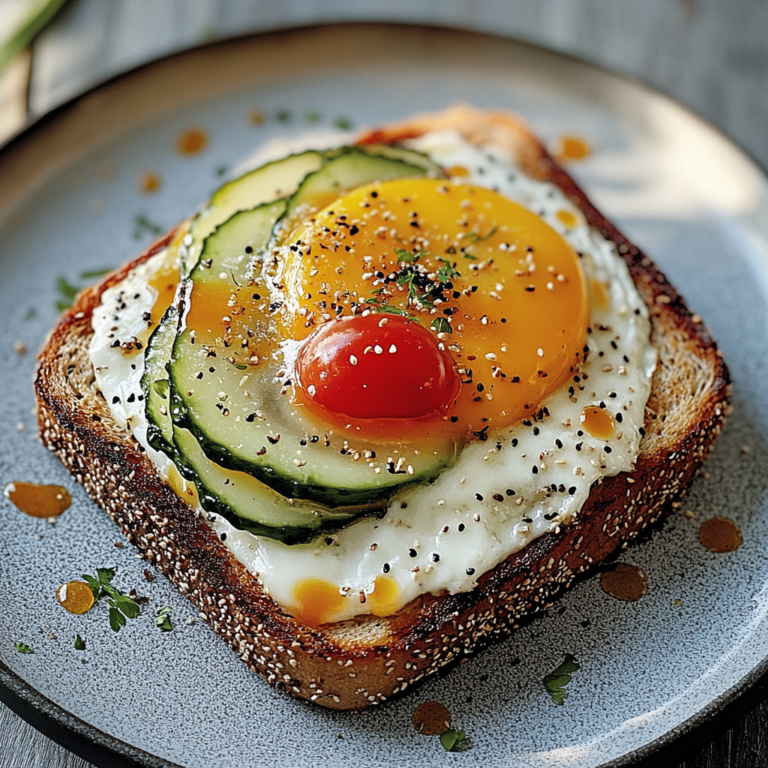 Energizing Powerschnitte mit Spiegelei für dein Frühstück
