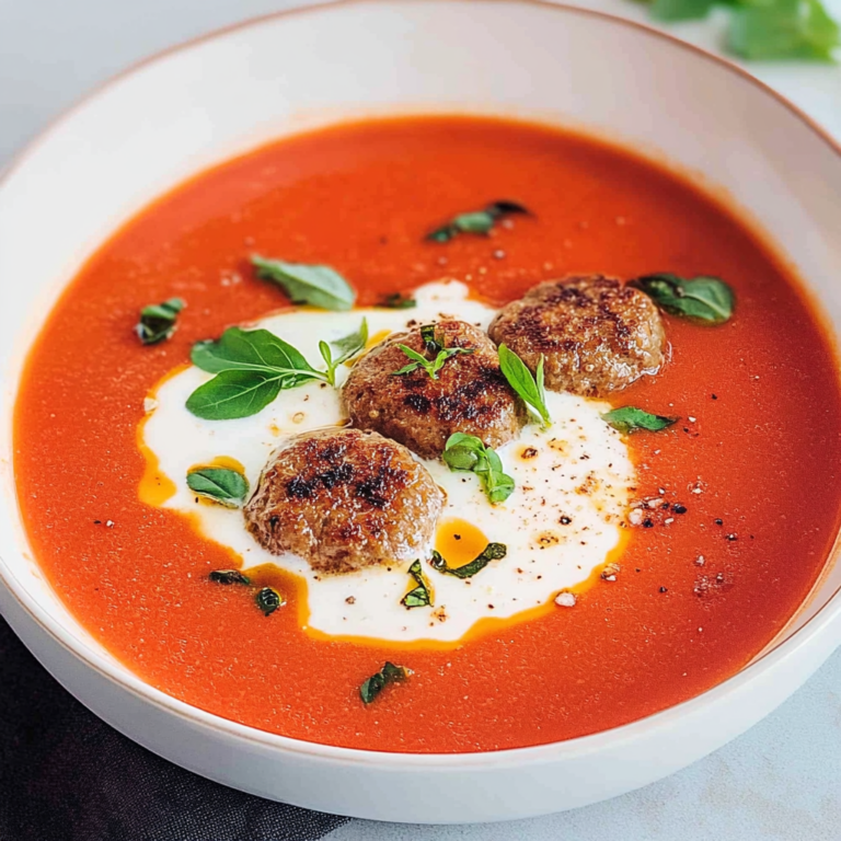 Schnelle Tomatensuppe mit Hackbällchen – Perfekt für die …