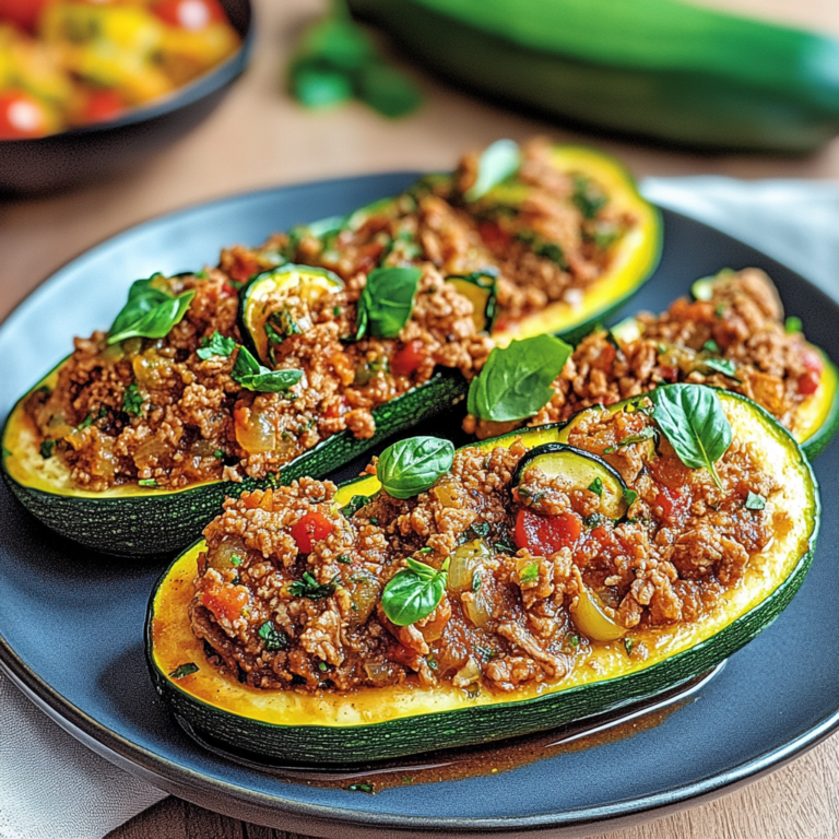Köstliches Zucchini gefüllt mit Hackfleisch Rezept entdecken