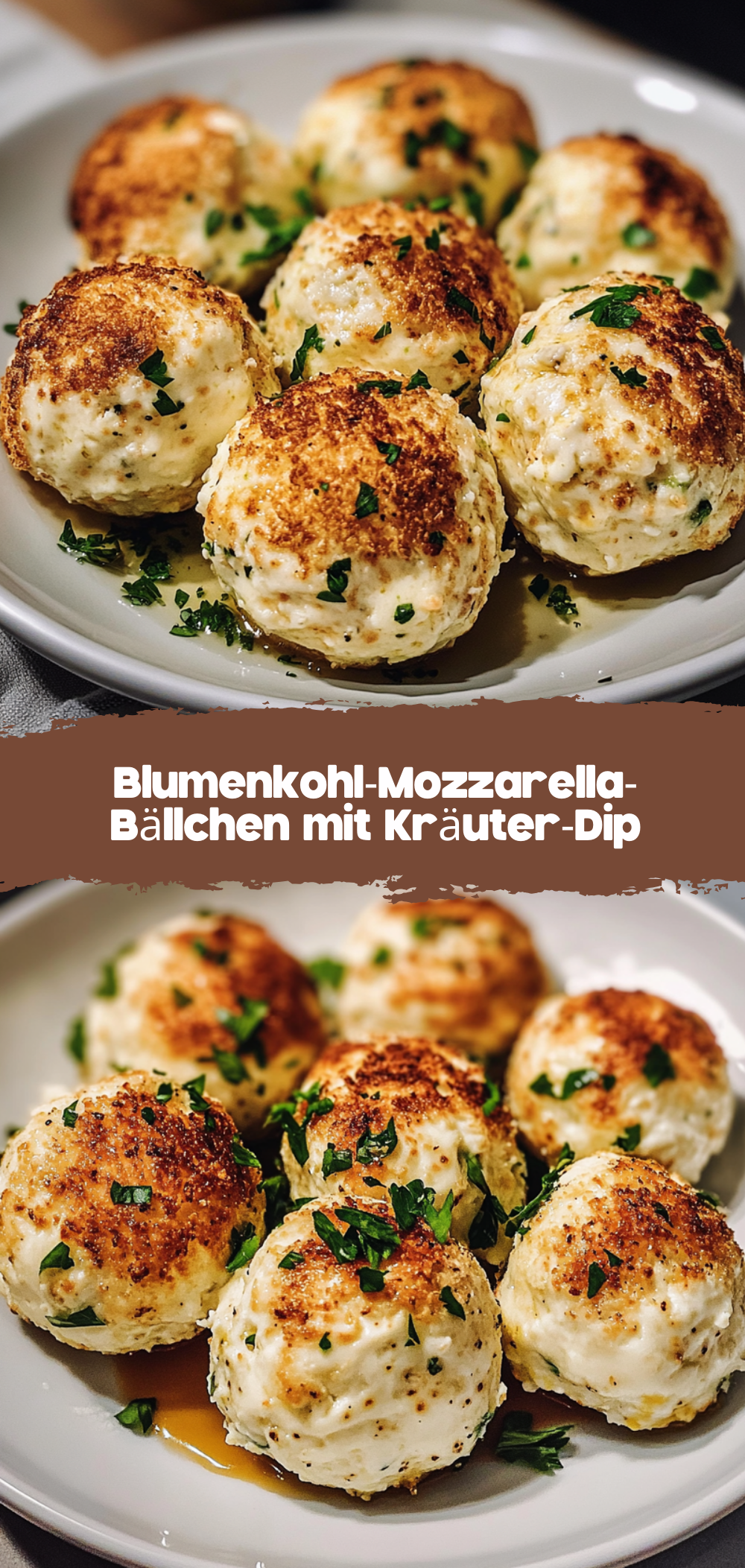Blumenkohl-Mozzarella-Bällchen