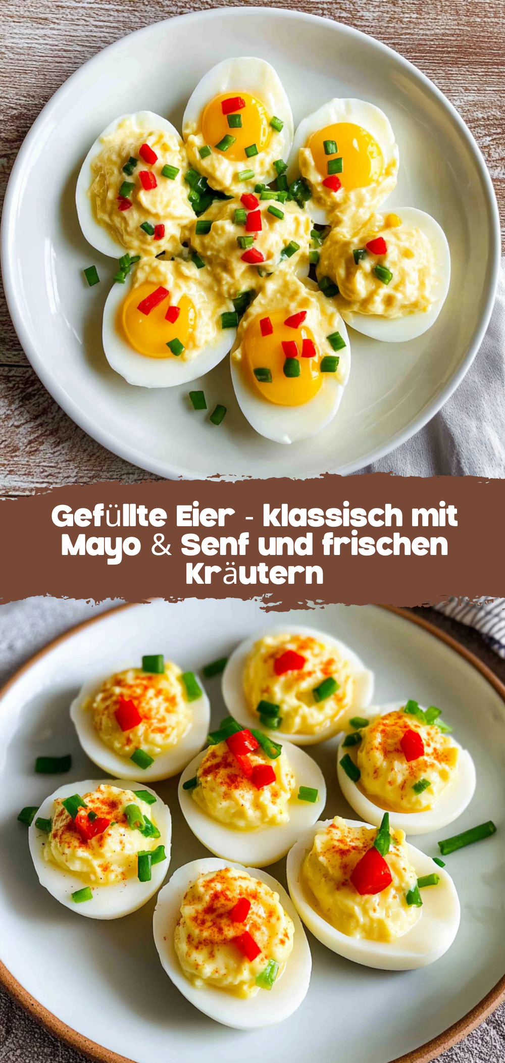 Gefüllte Eier - klassisch mit Mayo & Senf