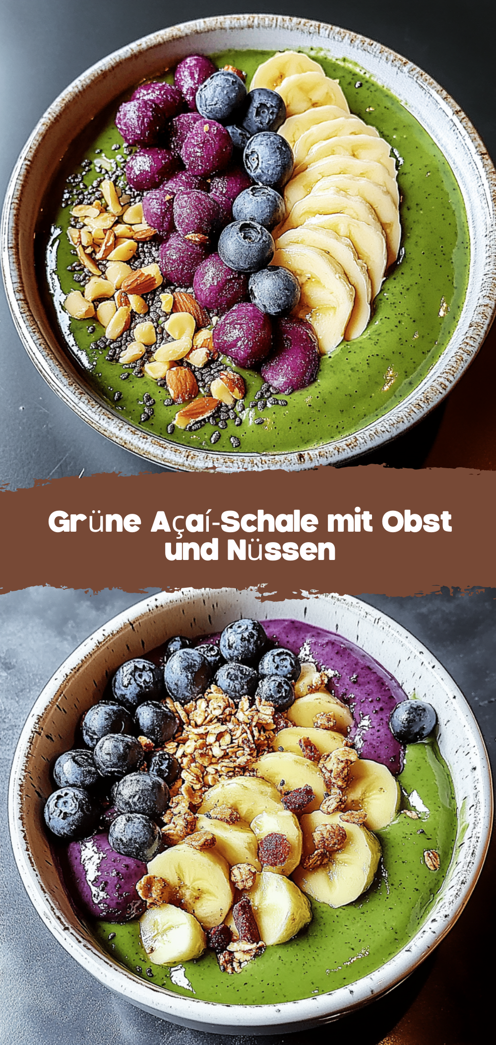 Grüne Açaí-Schale