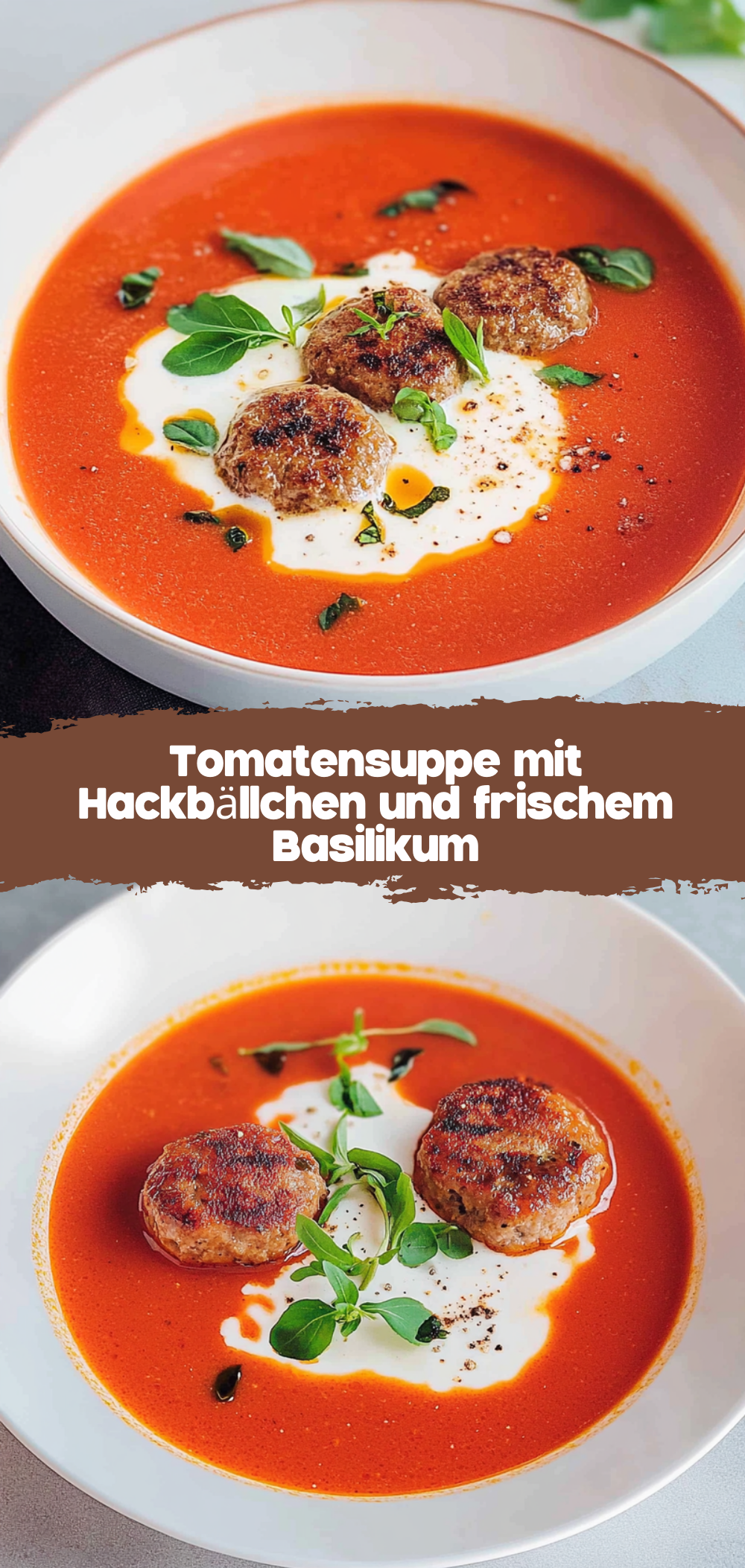 Tomatensuppe mit Hackbällchen