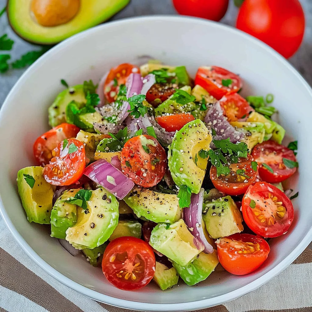 Avocado Salat mit Tomaten: Frisch und cremig genießen