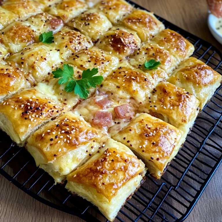 Blätterteig gefüllt mit Schinken und Käse: Herzhaft lecker