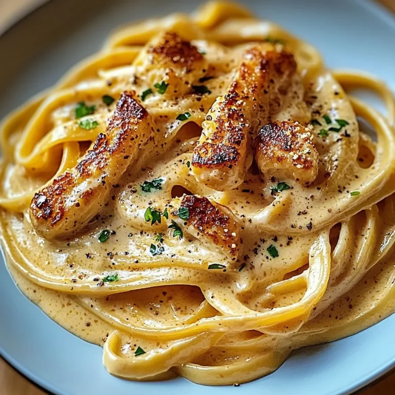 Cremige Hähnchen-Alfredo-Nudeln: Ein köstliches Festmahl