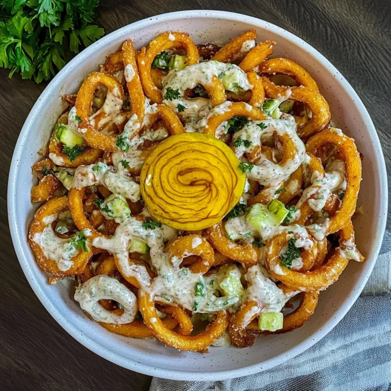 Curly Fries Salat mit cremigem Dressing – Ein Gaumenschmaus
