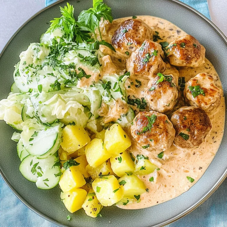 Fleischbällchen mit Gurkensalat und Kartoffelstampf: Ein …